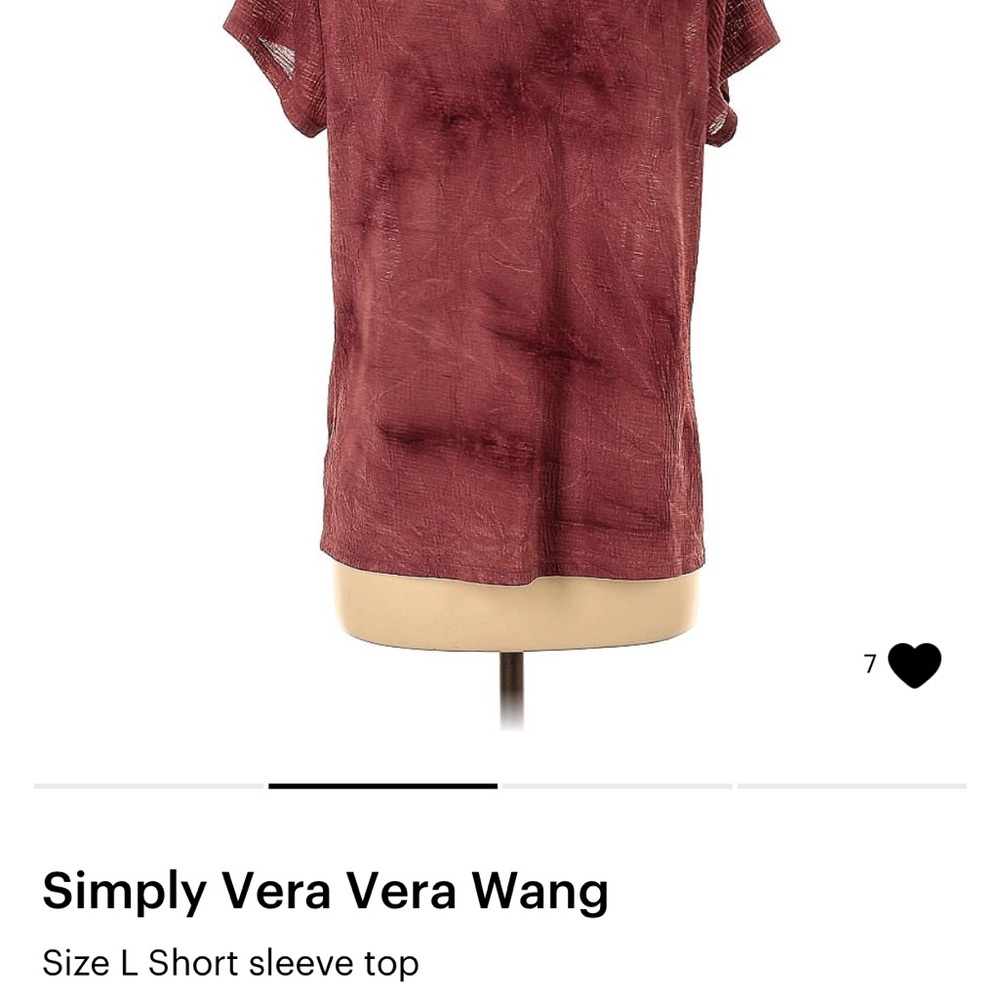 Simply Vera Vera Wang Pink Boxy Short Sleeve T-Shirt